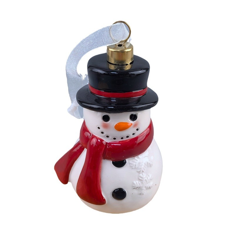 Colgante de cerámica de Santa Claus cuidadosamente seleccionado Decoración de Santa Claus de cerámica Regalo Colgante de muñeco de nieve de dibujos animados