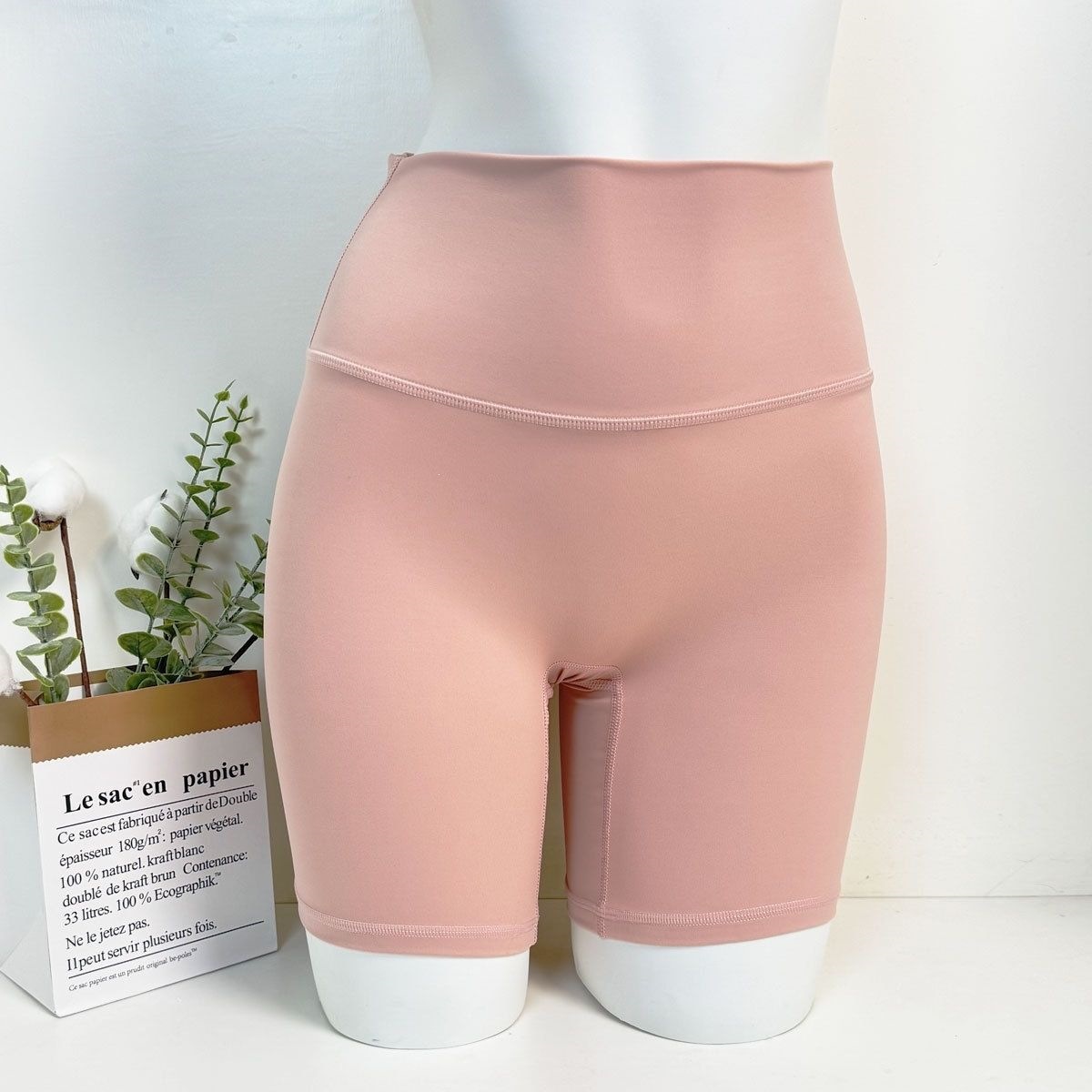Pantalones cortos de yoga de acondicionamiento de verano corredores ajustados de cintura alta velocidad secos transpirables pantalones cortos desnudos image 14