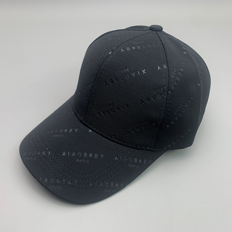 Estilo japonés simple letras impresas color sólido hombres y mujeres gorra de béisbol algodón versátil deportes transpirable moda sol sombrero al por mayor