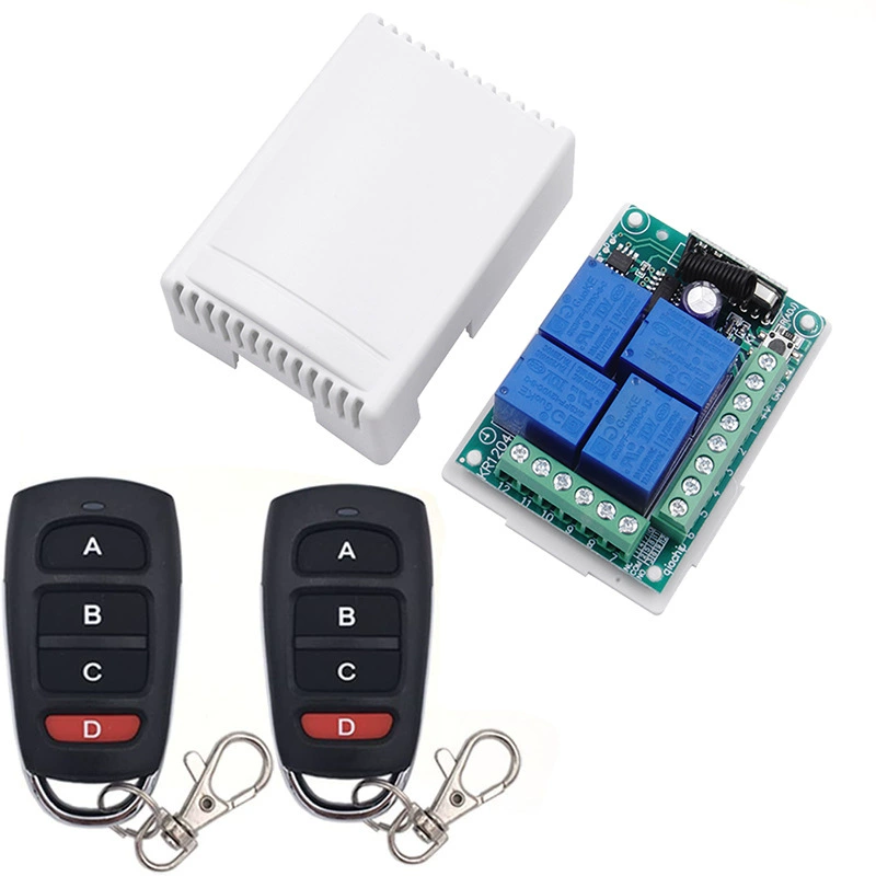 Беспроводной пульт дистанционного управления переключатель DC12V 4-канал 10A реле переключения выходной сигнал сухого соединения RF433MHz