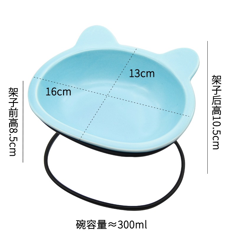 검은색 선반 + 파란색 그릇