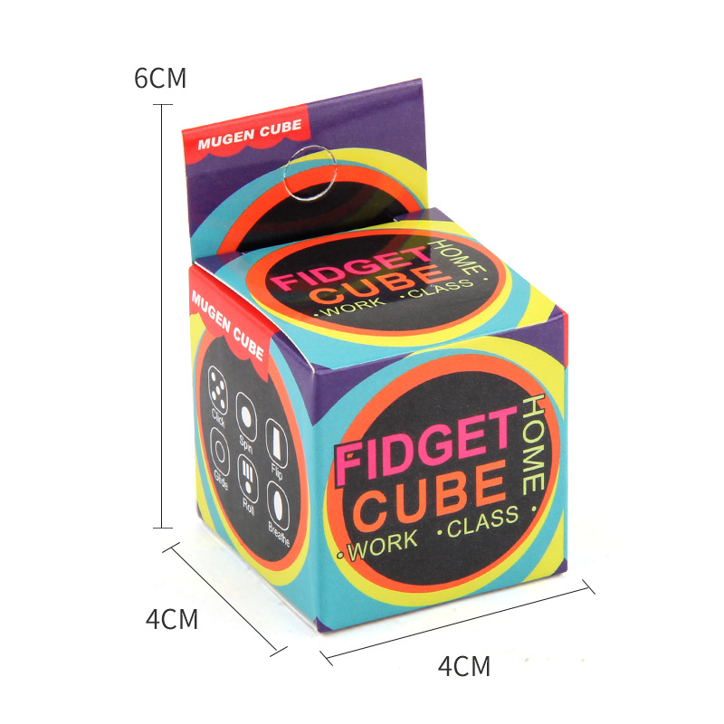 Nuevo juguete exótico de descompresión dedo ventilación descompresión impresión UV ilimitado dados color del ventilador de seis caras Cubo de juguete transfronterizo