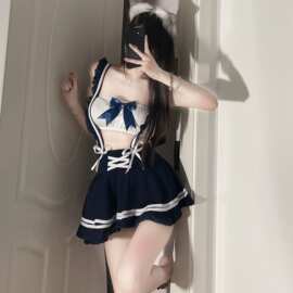 性感情趣内衣诱惑制服套装可爱女佣角色扮演免脱裹胸背带裙1080