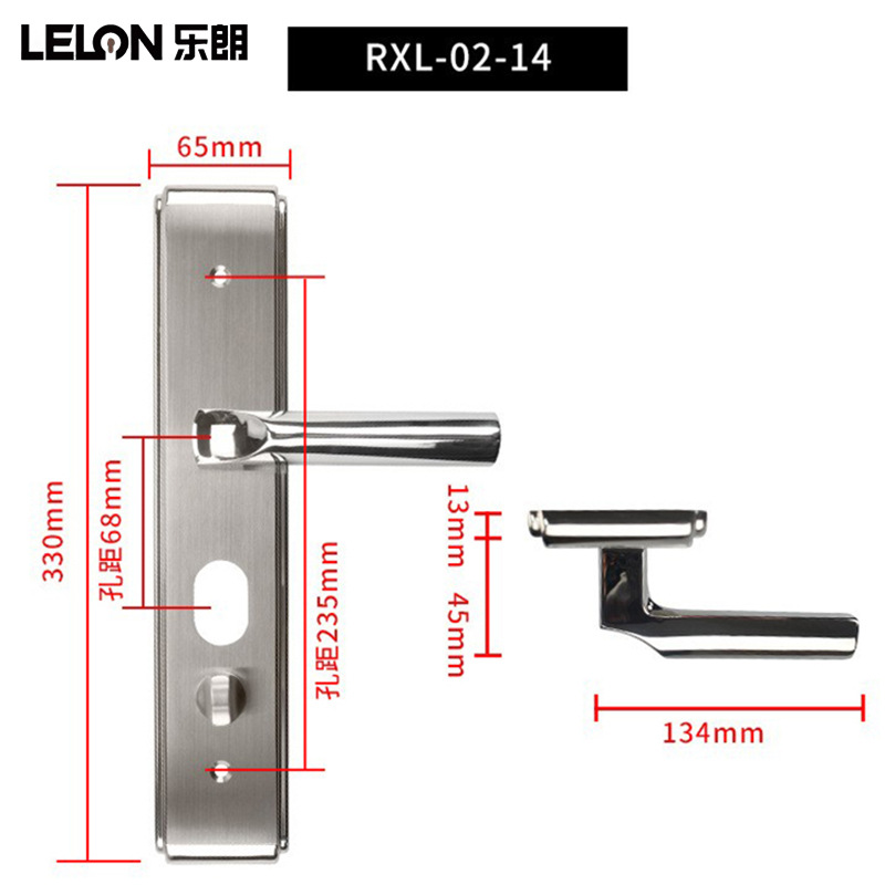 Cerradura de puerta antirrobo de acero inoxidable cerradura de mano de dibujo de doble velocidad de doble movimiento perilla de puerta antirrobo cerradura de panel de puerta