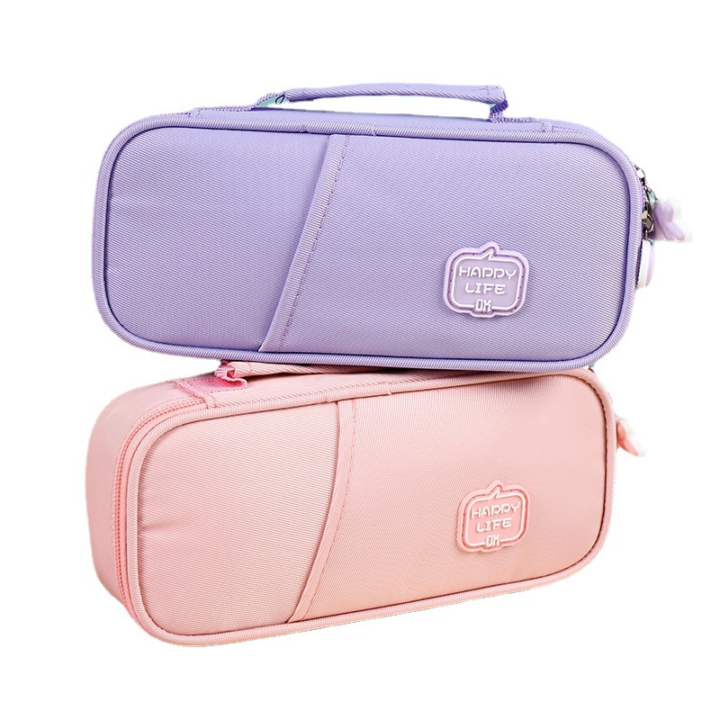 Comercio exterior transfronterizo simple caja de papelería Portátil Bolsa de lápiz caso de lápiz de gran capacidad caja de lápiz cuadrado