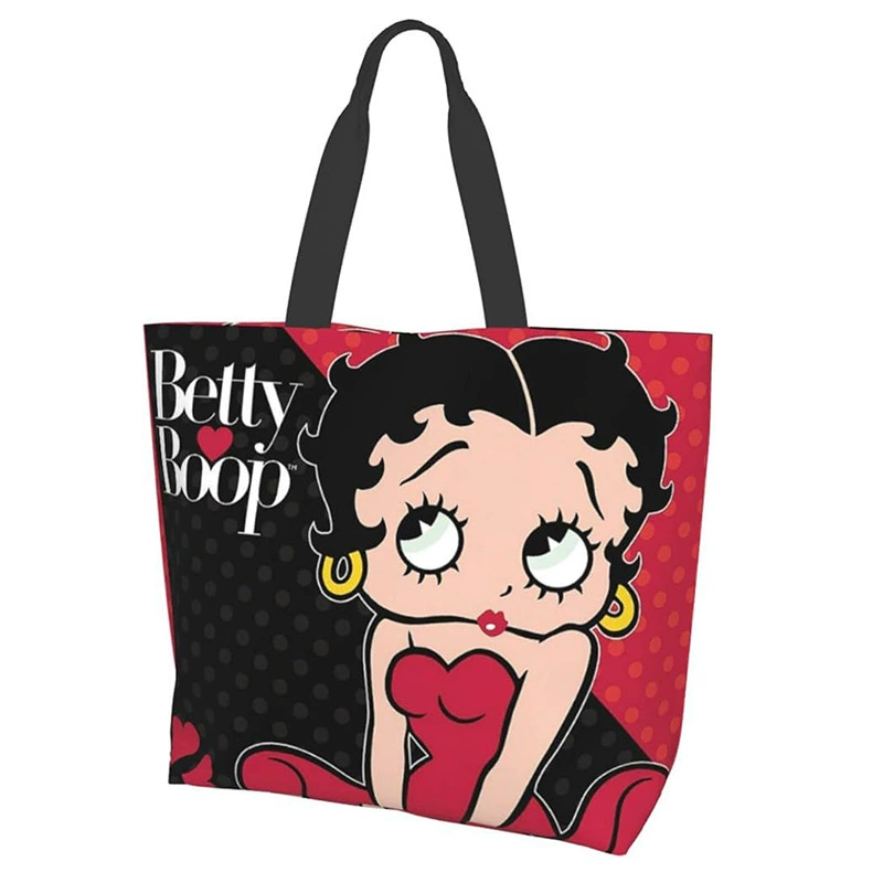 Сумка-тоут Betty Boop (тканевая) — вместительная ручная сумка для покупок, универсальная