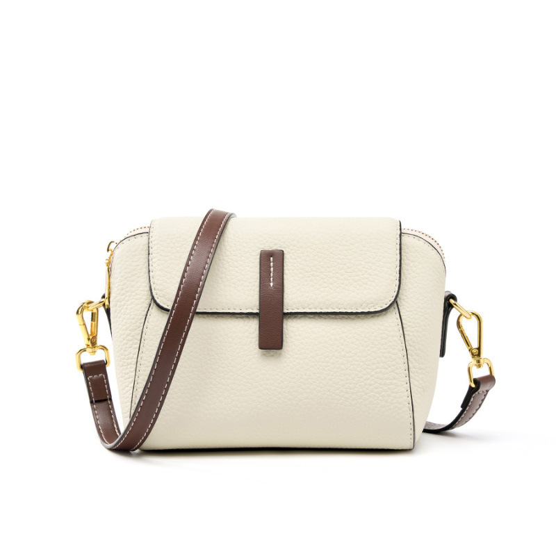 Best-Selling Women's Small Designer Genuine Leather Shoulder Bag - Versatile White Spring/Summer Niche Crossbody Bag - Thumbnail 6
