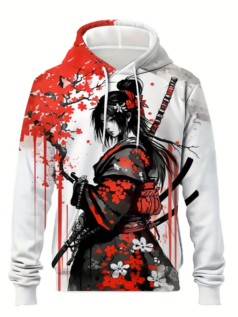 Autumn Men's 3d Digital Printed Hoodie Long Sleeve Pullover_voghion.com