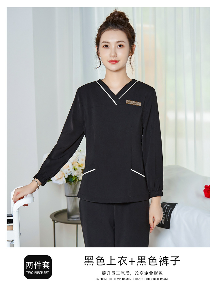 22410 "long sleeve" black shirt + black pants