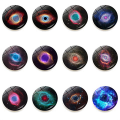 宇宙銀河上帝之眼冰箱貼磁性水晶寶石白板貼紙裝飾紀念品批發25mm