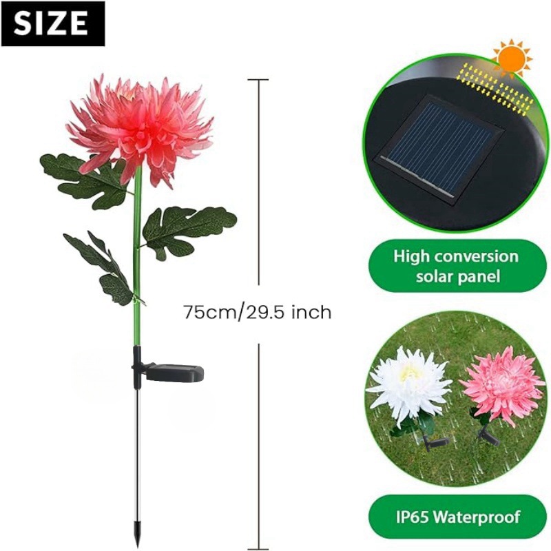 Solar simulación flor lámpara LED lirio flor lámpara de tierra girasol césped lámpara Rosa jardín Lámpara decorativa