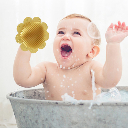 Baby Silicone Hair Shampoo Brush to Remove Hair Dirt Baby Bath Bath Brush Mud Child Bath Cotton Baby Shampoo Cross-border