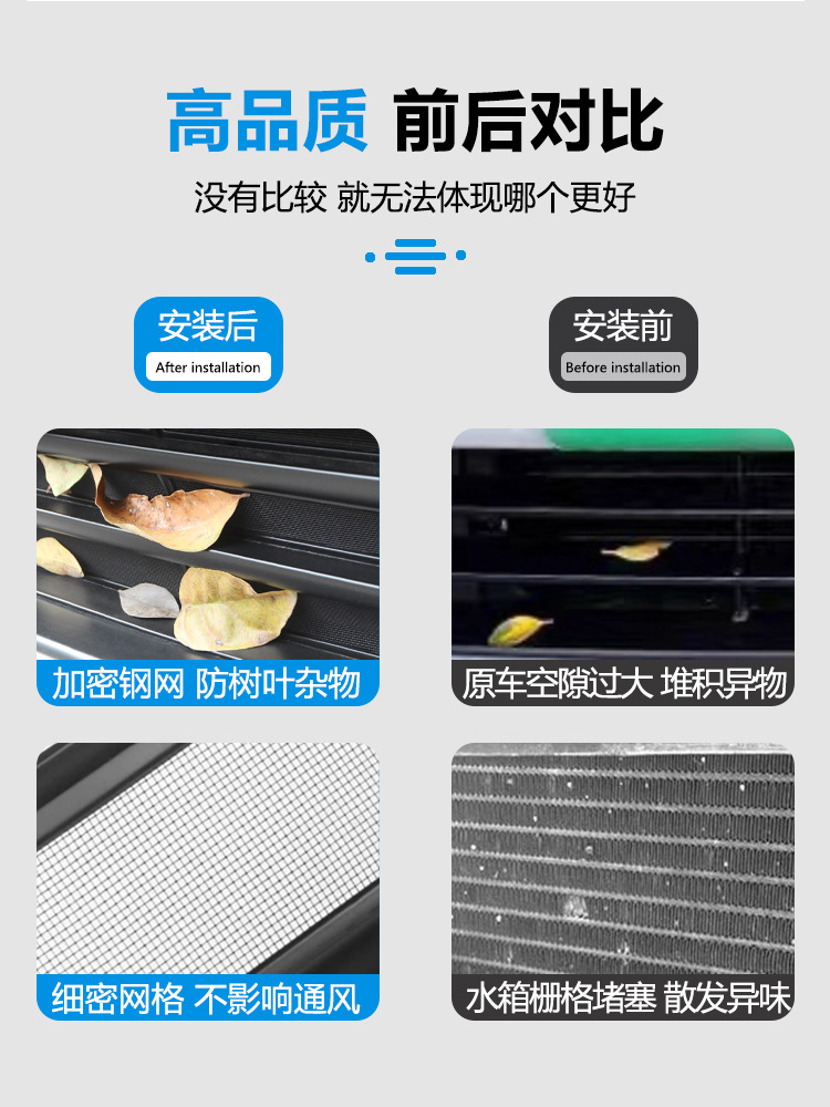 Suitable for Ledao L90/L80 Insect-Proof Net, Radiator Grille Clip Protection Cover, Anti-Insect and Anti-Lint Modification Accessories