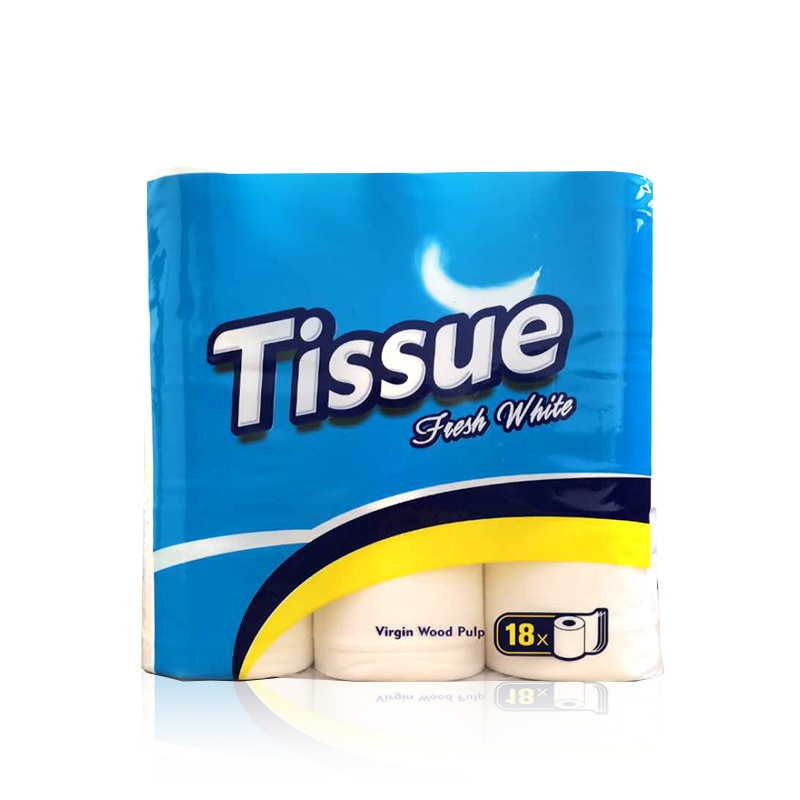 Embalaje de exportación tejido hogar papel higiénico rollo de papel 120g rollo de papel hueco