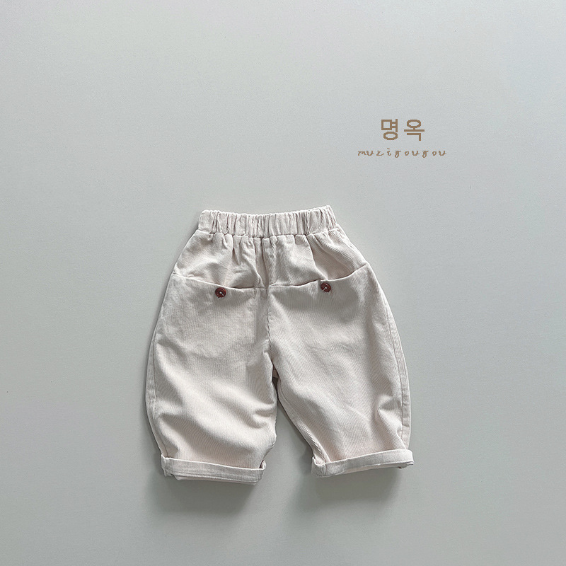 Pantalones Casuales de Pana para Niños con Cintura Elástica image 8