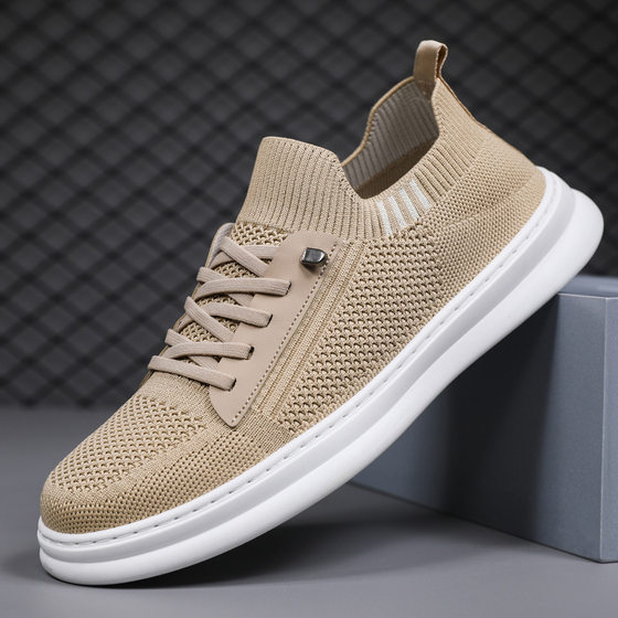 New spring and summer men's fly-woven casual pedal mesh versatile Korean-style breathable non-slip wear-resistant men's shoes wholesale