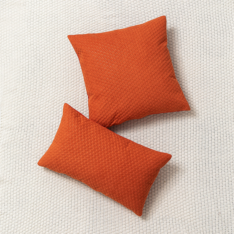 New Nordic Simple Dutch Velvet Three-Dimensional Embossed Twill Large Pillow Cushion Sofa Waist Pillowcase_voghion.com