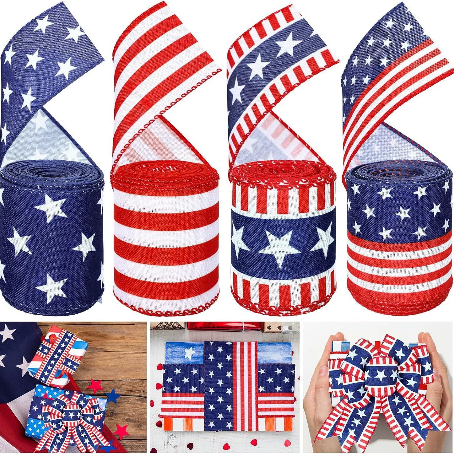 Флаг США Звезды в полоску ленты День Независимости День памяти