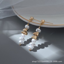 韩国网红高级感法式长款耳环2022年新款潮不规则设计感耳饰女T061