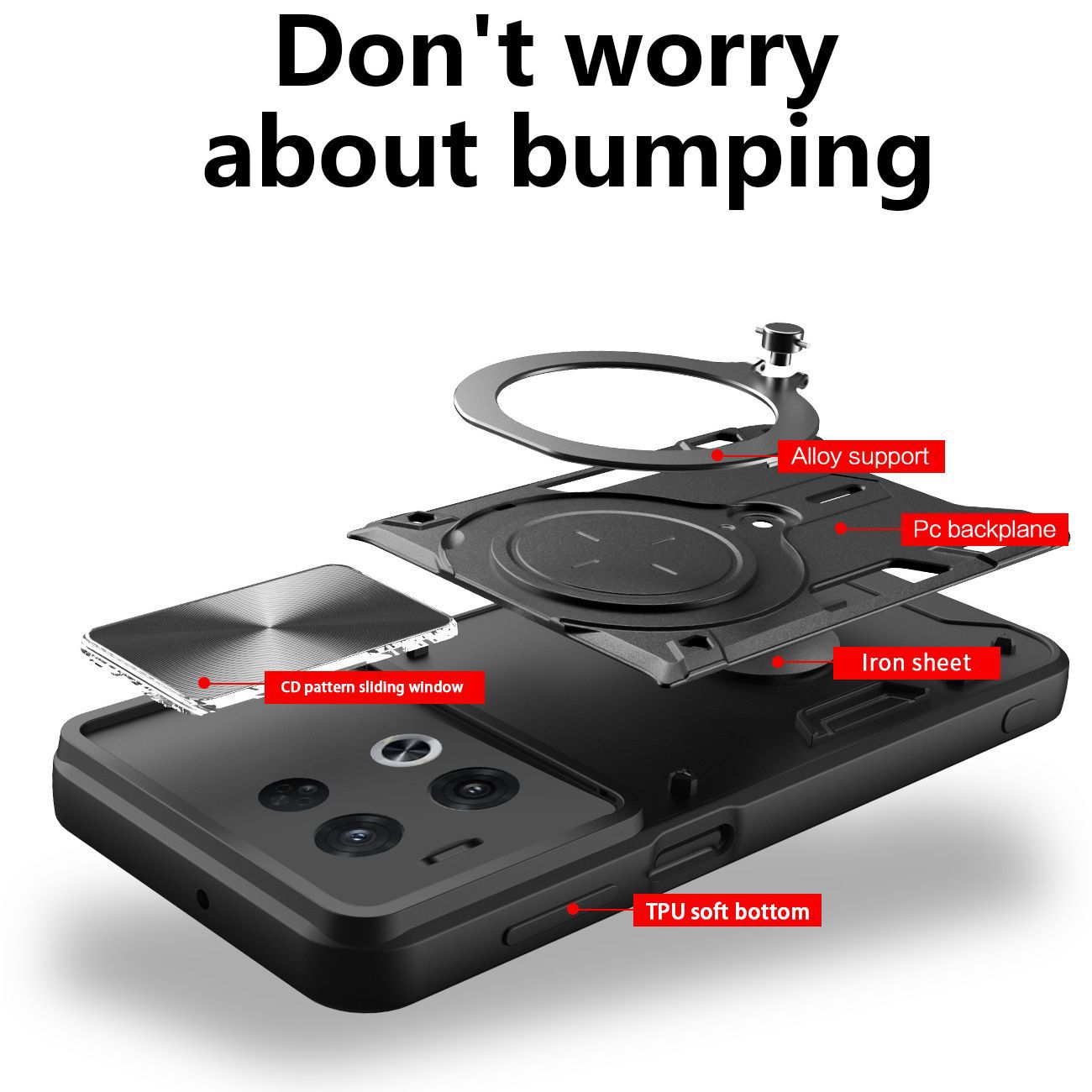 Ventana de empuje de Jiashang para OPPO Realme 13 Pro 12 funda para teléfono móvil GT 6T C65 C67 soporte magnético