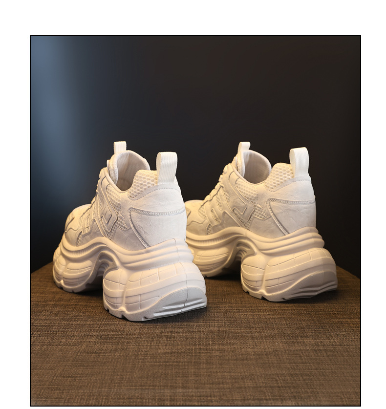 Giày sneaker nữ chunky đế dày mặt lưới thoáng khí, phong cách thể thao — màu trắng chi tiết 18