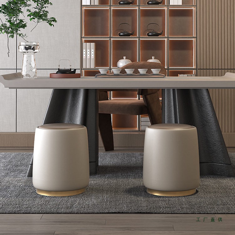 Light Luxury Nordic Home Tea Table Stool Bedroom Dressing Table Dressing Stool Modern Simple High-End Makeup Stool Round Stool