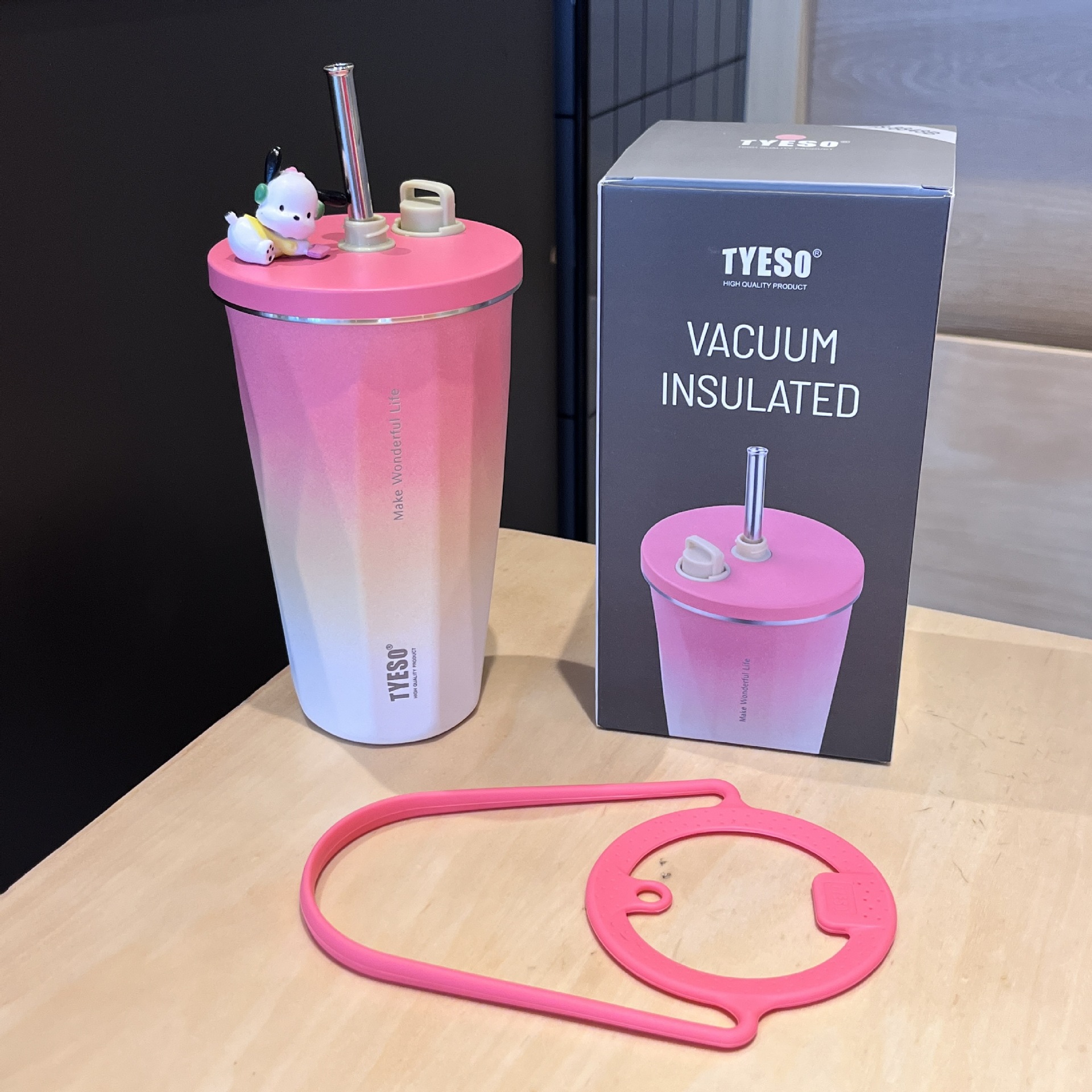 tieso8101 shoulder strap 8848B insulated cup strap outdoor portable silicone cup handle with wholesale