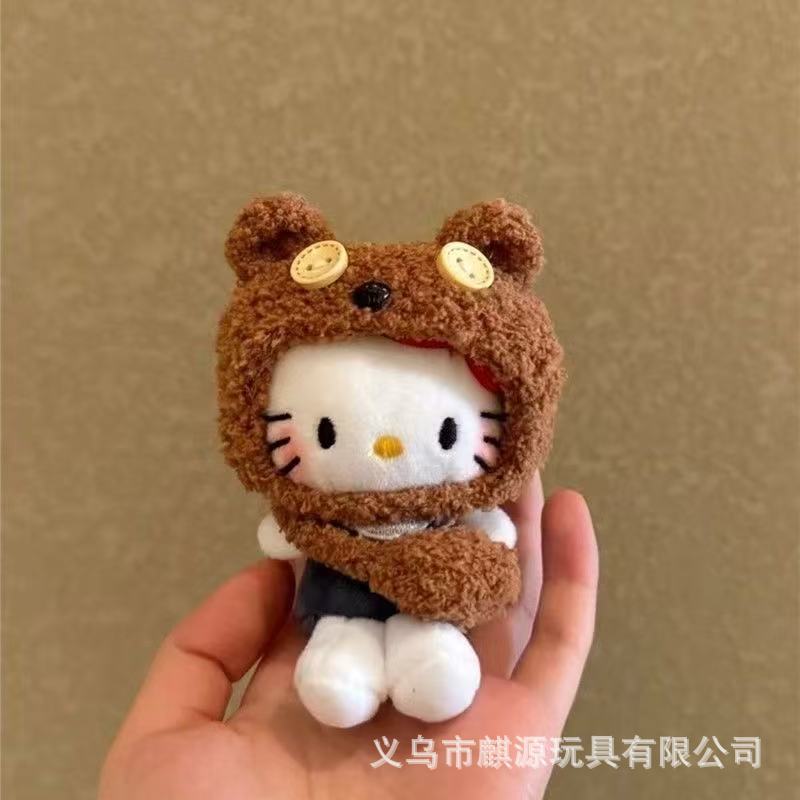新品猫咪包挂件牛仔裤凯蒂猫玩偶挂饰包包饰品卡通公仔钥匙挂件|undefined