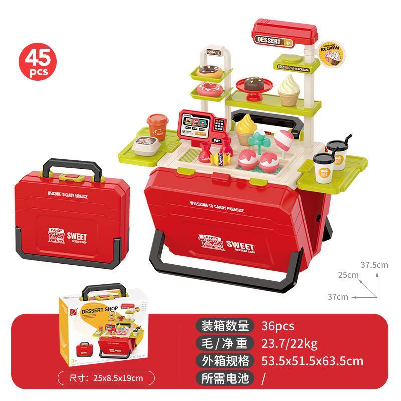 Niños transfronterizos en casa mesa de barbacoa juguetes BBQ set cocina barbacoa kebab simulación carritos de alimentos