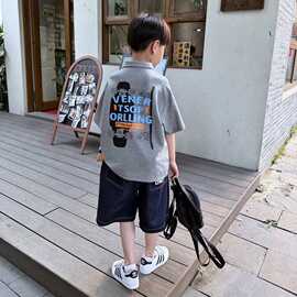 男童夏装套装2026新款儿童痞帅炸街夏天Polo衫韩版男宝短袖两件套