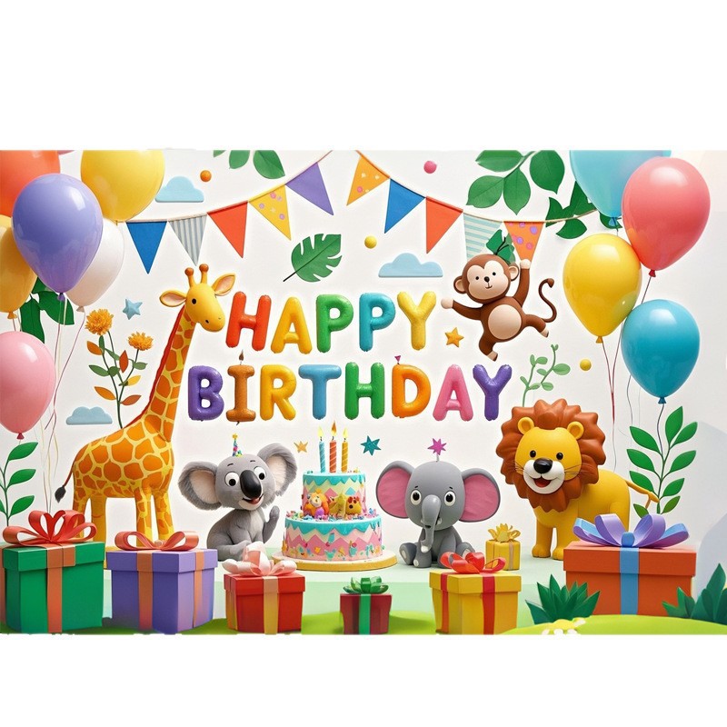 Bandera de fiesta de cumpleaños nueva transfronteriza Amazon venta directa de fábrica nueva fiesta de cumpleaños transfronteriza