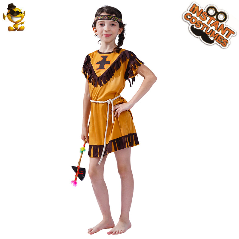 Trajes indígenas populares Estilo infantil Cosplay Trajes de maquillaje Show de baile Trajes de juego de rol