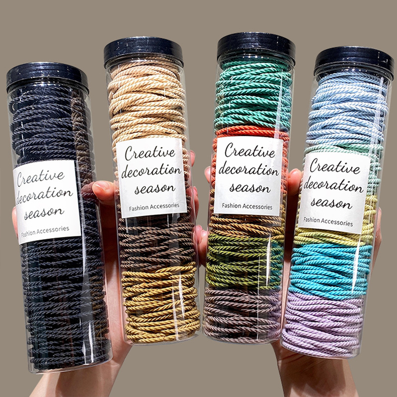 2024 nuevo Otoño e Invierno temperamento simple cuerda de pelo Banda de goma para mujeres banda de pelo de alta elasticidad