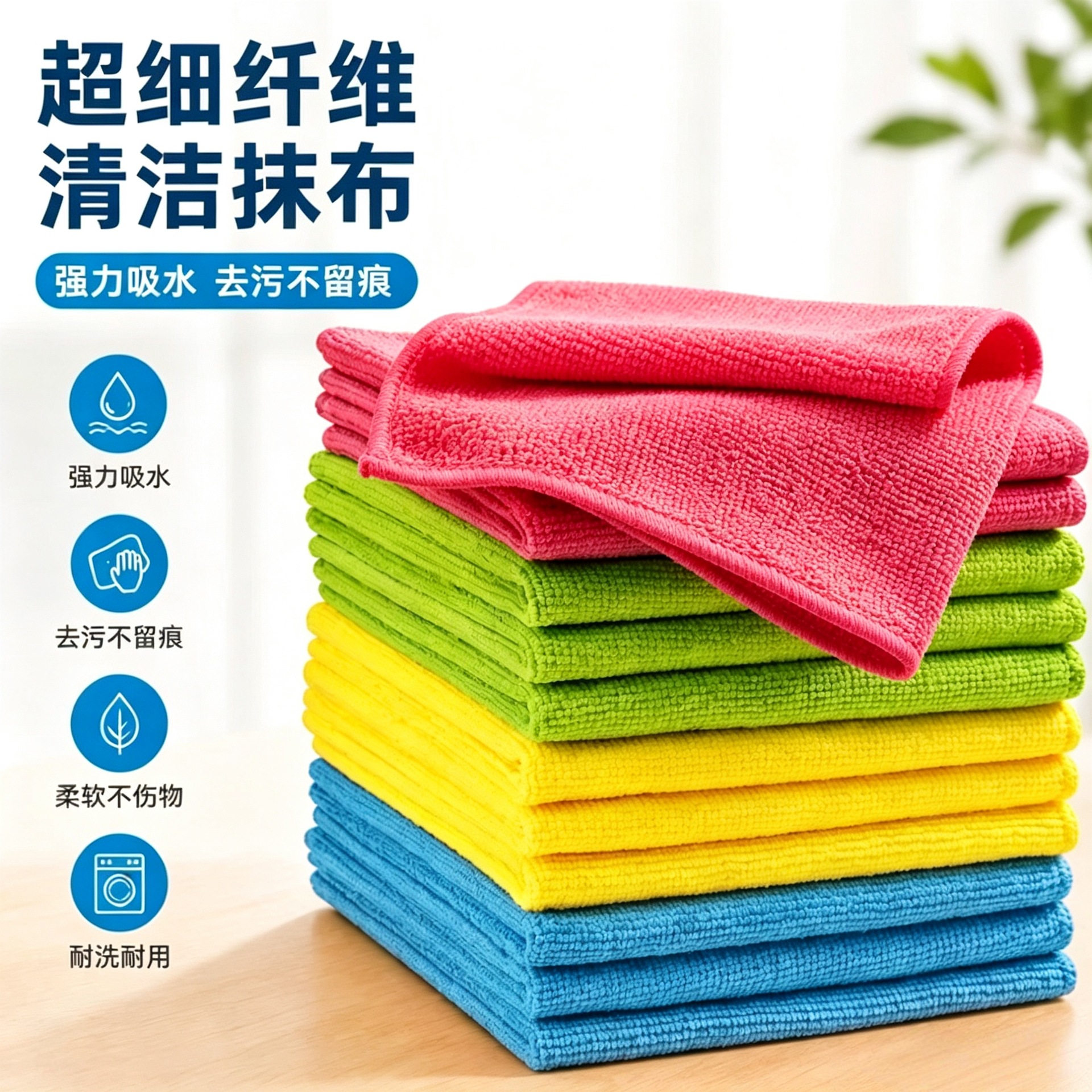 Cross-border Wipe Household Multifunctional Wipe Glass Absorbent Towel Microfiber Cleaning Cloth Wet and Dry Dual-use Cleaning Cloth