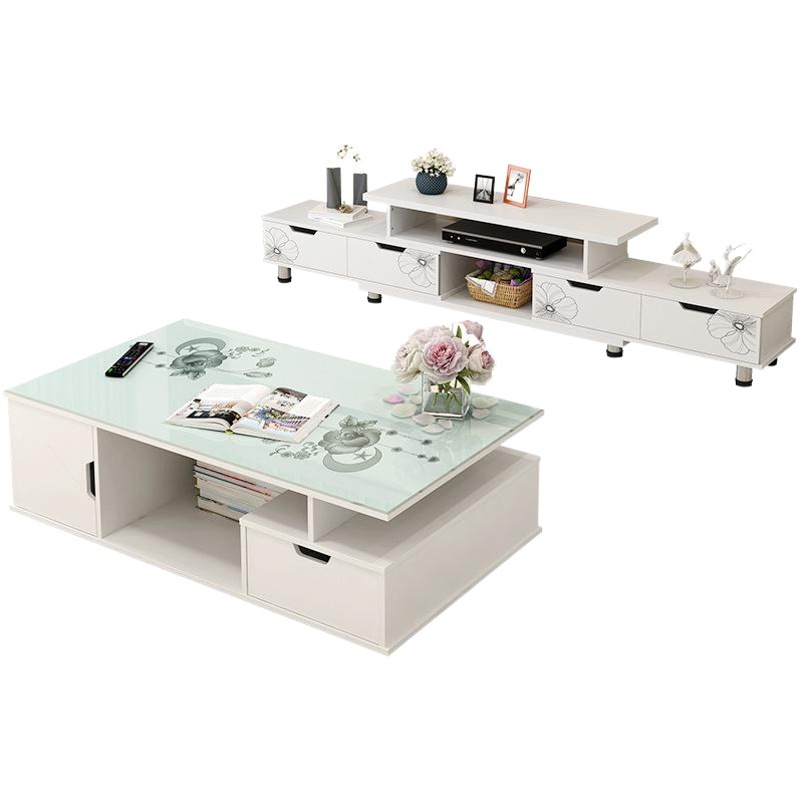 TV gabinete mesa de café combinación moderno pequeño apartamento mini sala de estar dormitorio simple estilo nórdico TV gabinete
