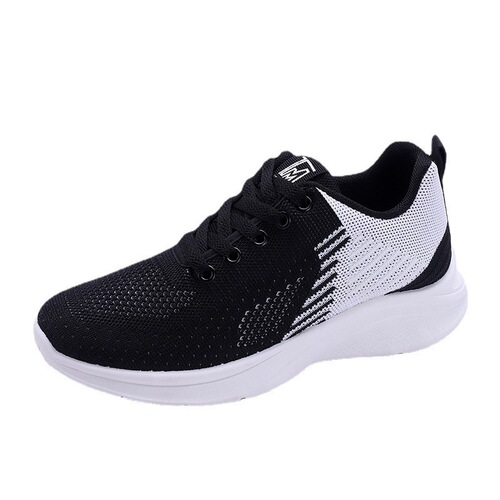  Spring New Women's Sports Shoes Fashionable Flying Mesh Casual Shoes Foreign Trade Running Soft Sole Simple Women's Shoes