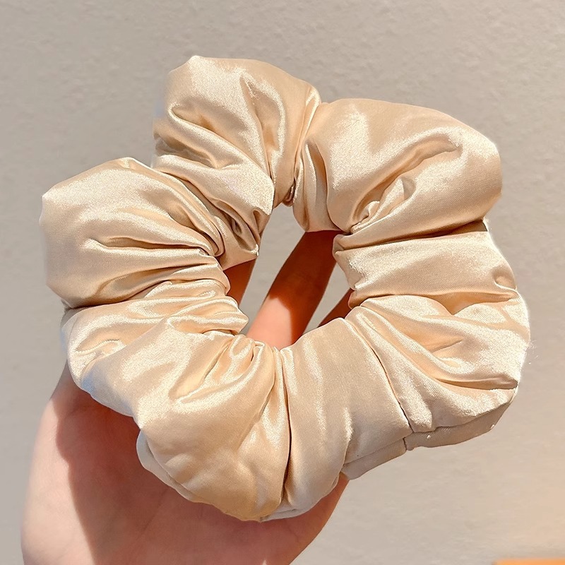 Satilla de seda más algodón relleno de terciopelo intestino grueso lazo para el cabello almohada para dormir