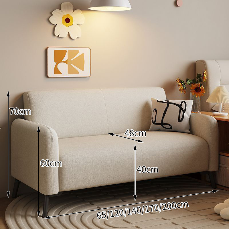Sofá pequeño tipo sala de estar recepción fácil de alquilar vivienda apartamento dormitorio perezoso simple doble triple sofá de tela