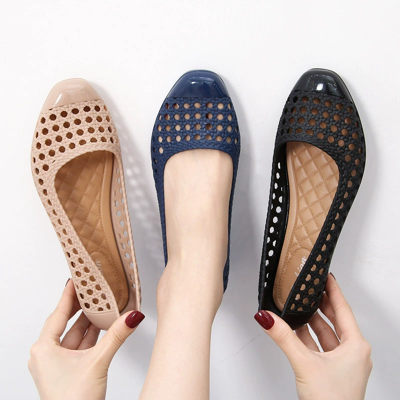 2023 новый стиль сандалии в киберзнаменитостей, женские летние однослойные туфли на толстом каблуке с высоким носком и высоким носком, Повседневная Нескользящая верхняя одежда, Пляжная Однослойная обувь на мягкой подошве