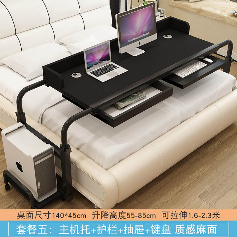 QuickXiaoQinw escritorio de cama dormitorio escritorio de cama estampado mesas de cama móviles pequeñas mesas de cama elevadoras mesas de computadora de cama
