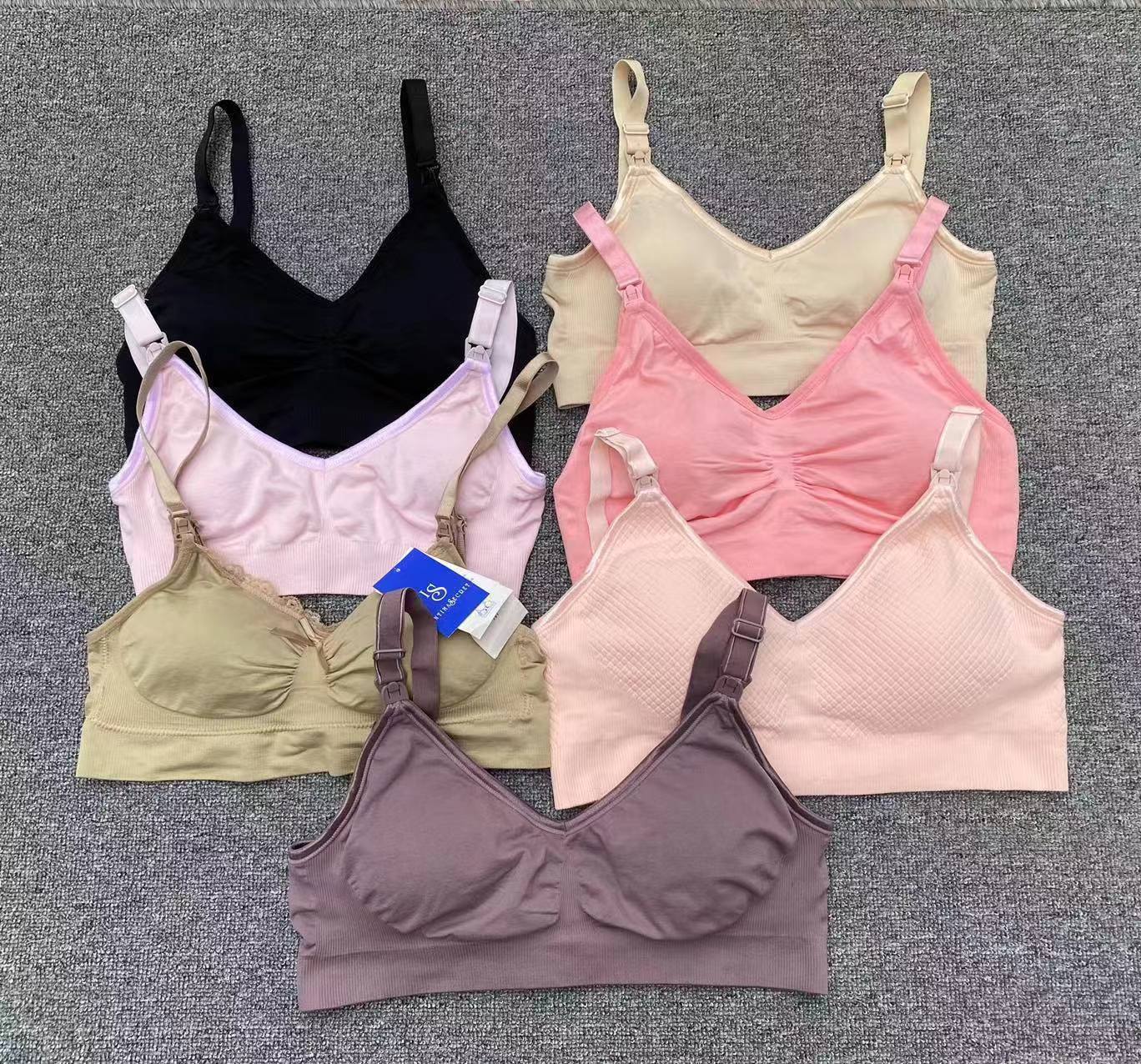 Las mujeres embarazadas sin costura hebilla abierta más tamaño sujetador de enfermería ajustable push up sujetador sin costuras ropa interior