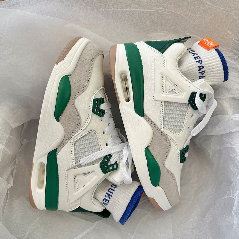 2023 spring new white men's shoes trend new versatile breathable men's heightening running casual dad sports shoes