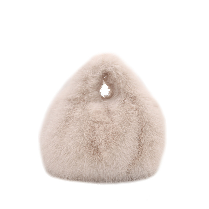 Bolsas de peluche de invierno 2024 nuevas bolsas de moda de mujeres estilo exterior simple bolsas de lana coreanas casuales