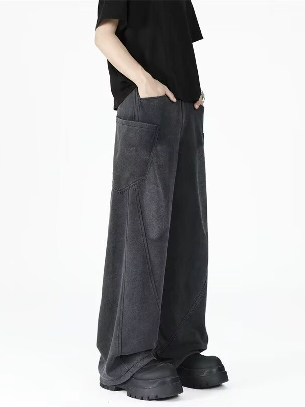 Retro jeans, trousers, loose straight fit, for teenagers