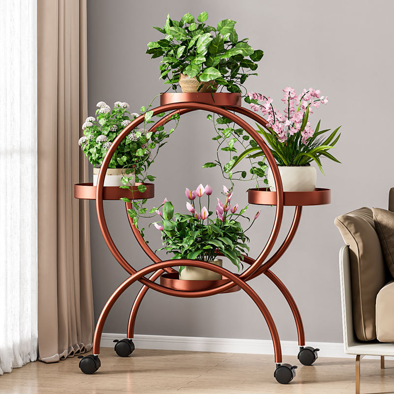 升级红铜色-加粗加厚4盆【送万向轮】✓☆