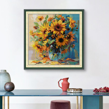 针爱99十字绣向日葵四2024年新款田园风景客厅卧室厂家批发