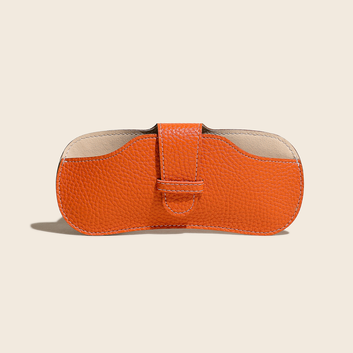 Bolsa de gafas de cuero suave portátil caja de gafas, gafas de sol resistentes a la compresión, bolsa de almacenamiento para gafas de miopía para hombres y mujeres, cubierta protectora