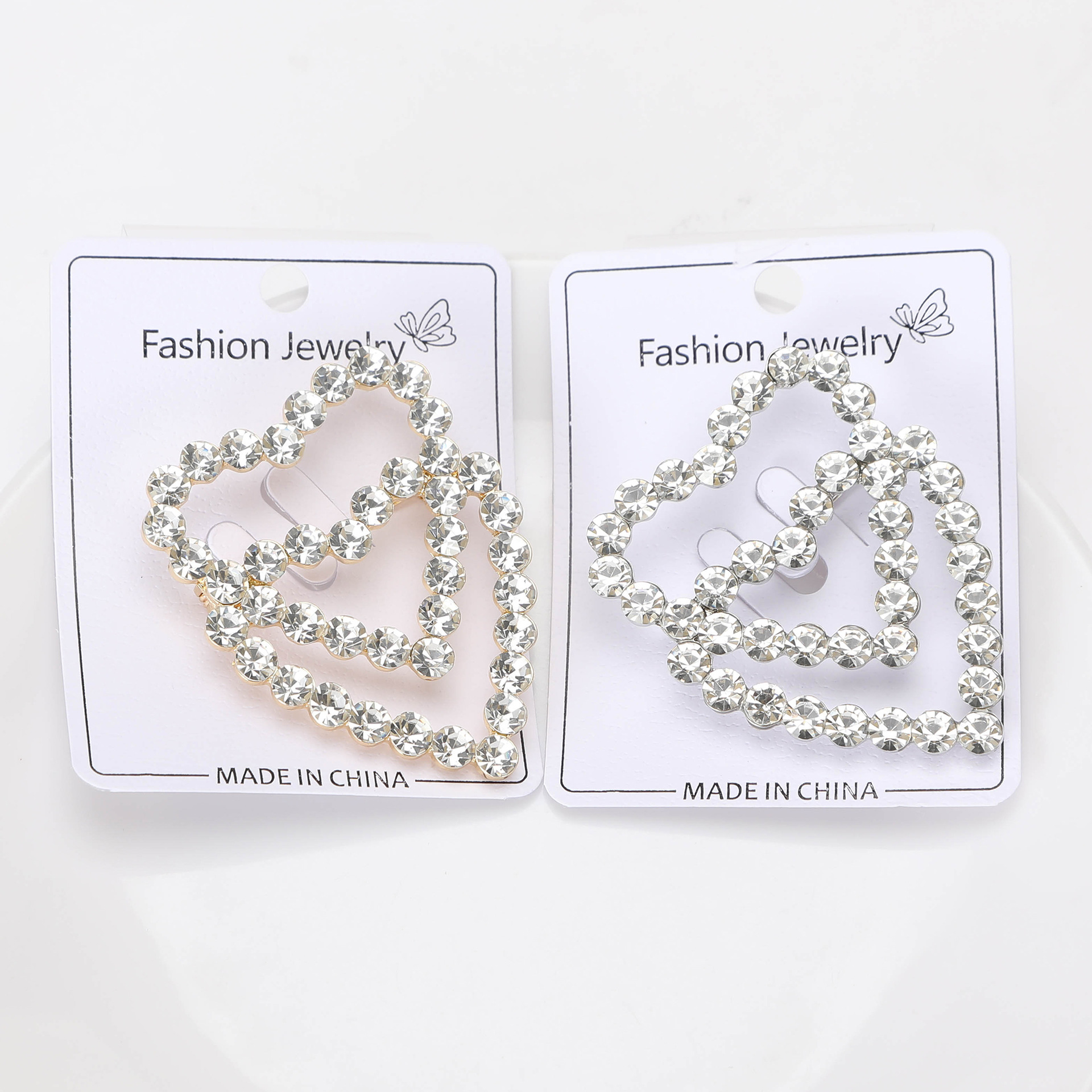 23g Weight Elegant Simple Style Pin Heart Shape Alloy Rhinestones Women's Brooches