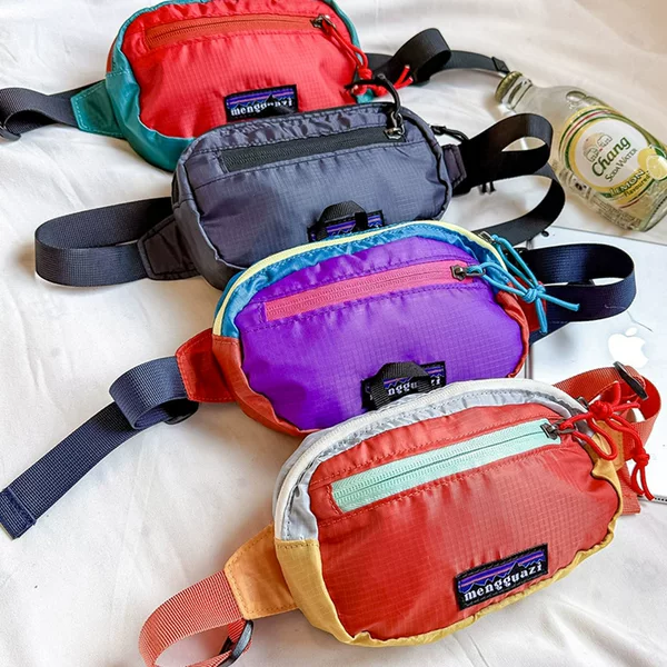 Children's Bag New Trendy Cool Stylish Boys' Baby Outdoor Sports Color-Blocking Chest Bag Girls' Fashion Coin Crossbody Bag