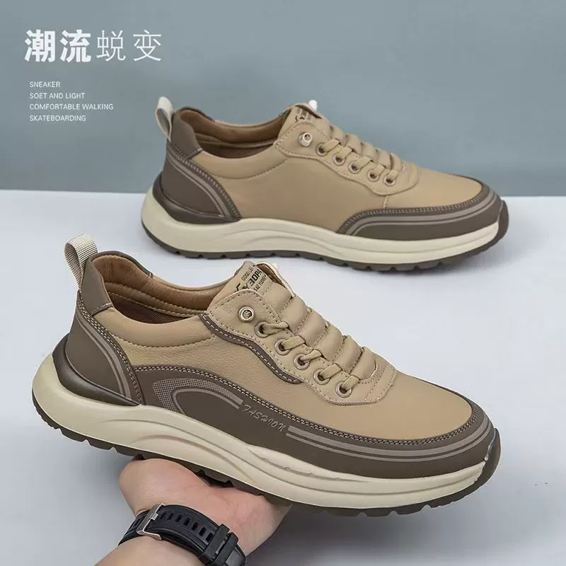 Мужская осень новая удобная и дышащая дикая легкая нескользящая мягкая подошва износостойкая тенденция низкая помощь модная повседневная обувь для мужчин